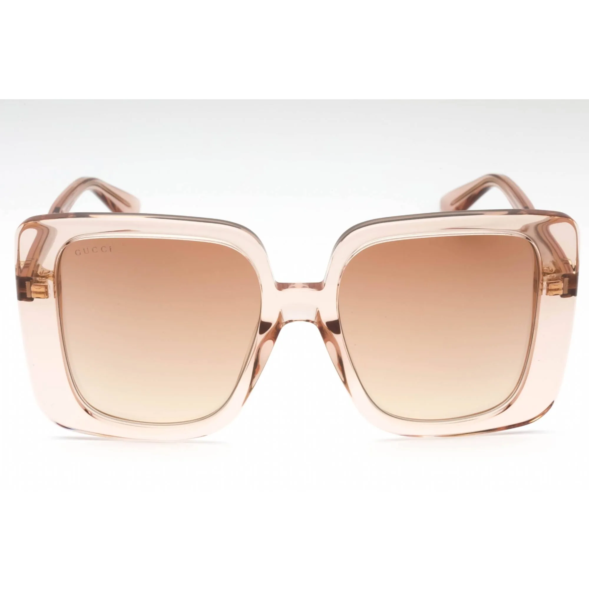 Gucci Women's Sunglasses - Beige Oversized Shape Frame Brown Mirror Lens | GG1314S 005
