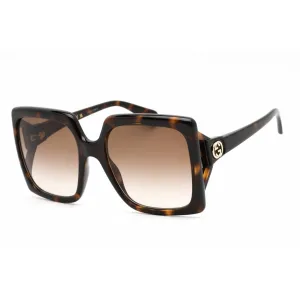 Gucci Women's Sunglasses - Havana Oversized Full Rim Plastic Frame | GG0876S 002