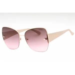 Guess Factory Women's Sunglasses - Shiny Rose Gold Metal Oversized Frame | GF6136 28T