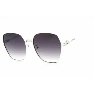 Guess Factory Women's Sunglasses - White Metal Frame Gradient Smoke Lens | GF0407 21B