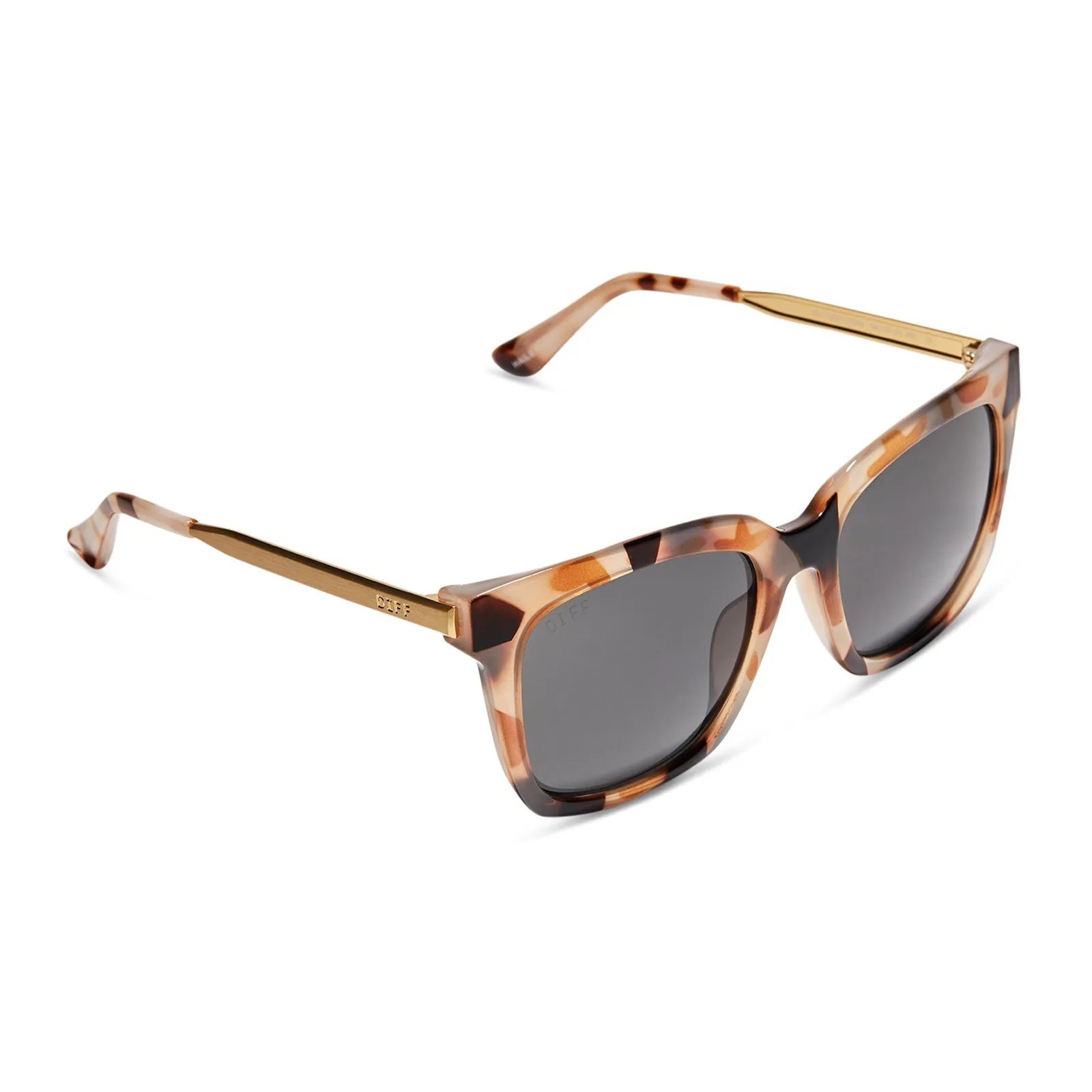HAILEY - CREAM TORTOISE   SOLID GREY SUNGLASSES