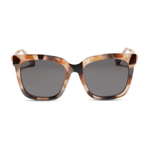 HAILEY - CREAM TORTOISE   SOLID GREY SUNGLASSES