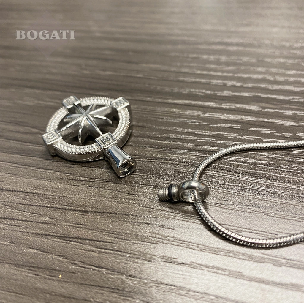 J-124 - NorthStar Compass - Pendant with Chain