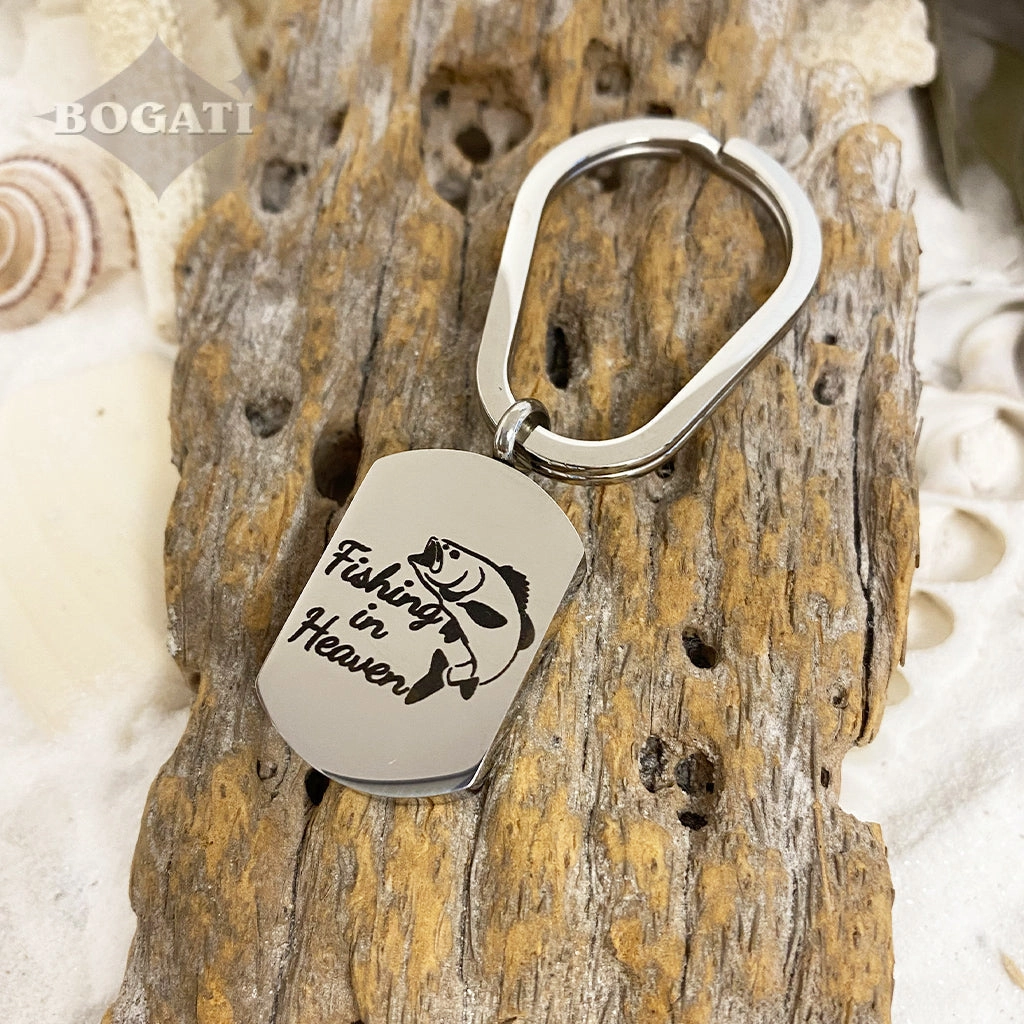 J-726  "Fishing in Heaven" Tag  - Keychain