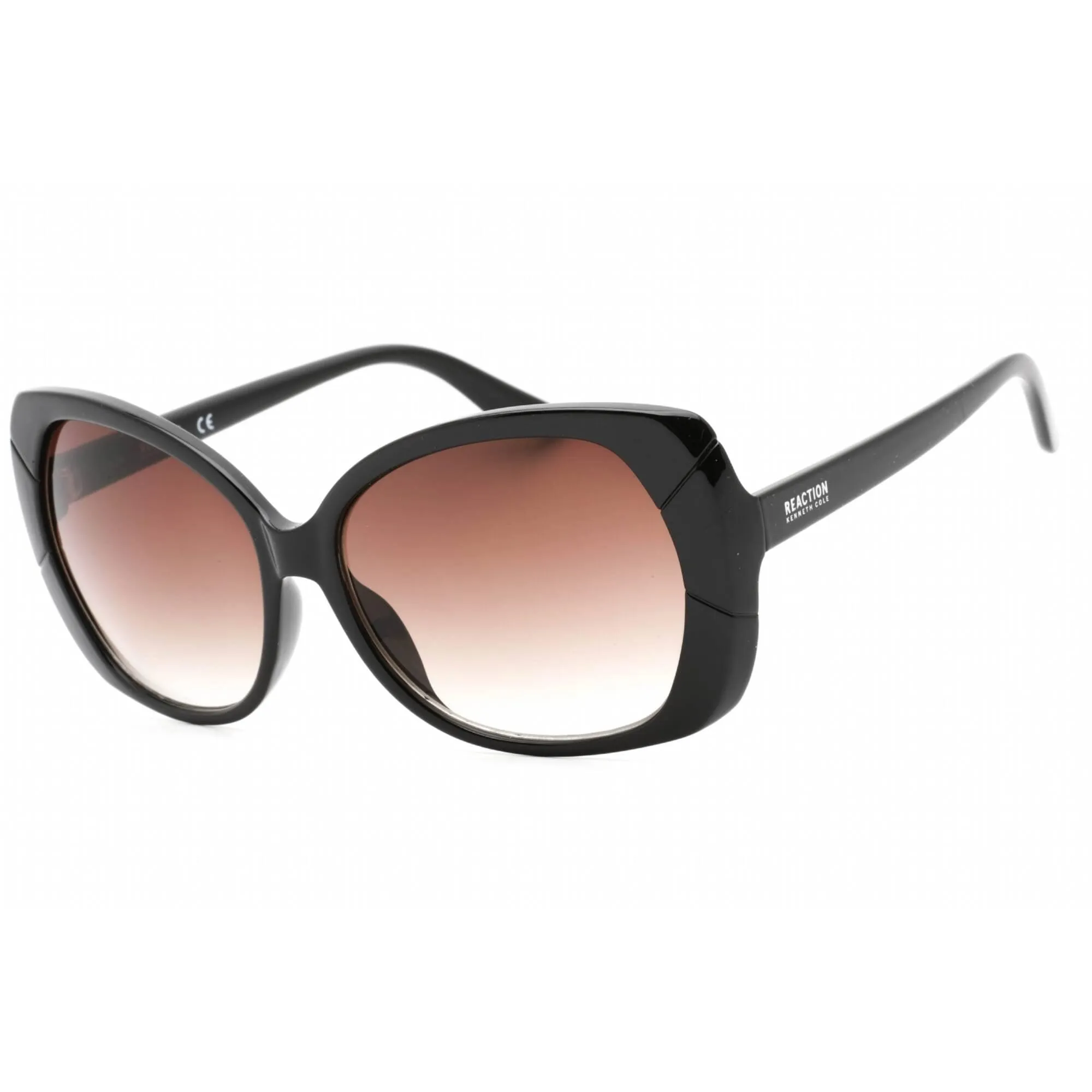 Kenneth Cole Reaction Women's Sunglasses - Shiny Black Oversized Frame | KC2841 01B