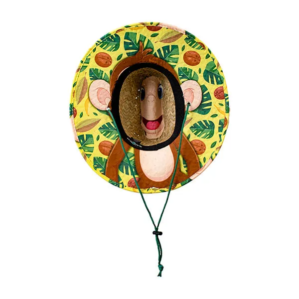 Kids Under Brim Straw Hat | Monkey