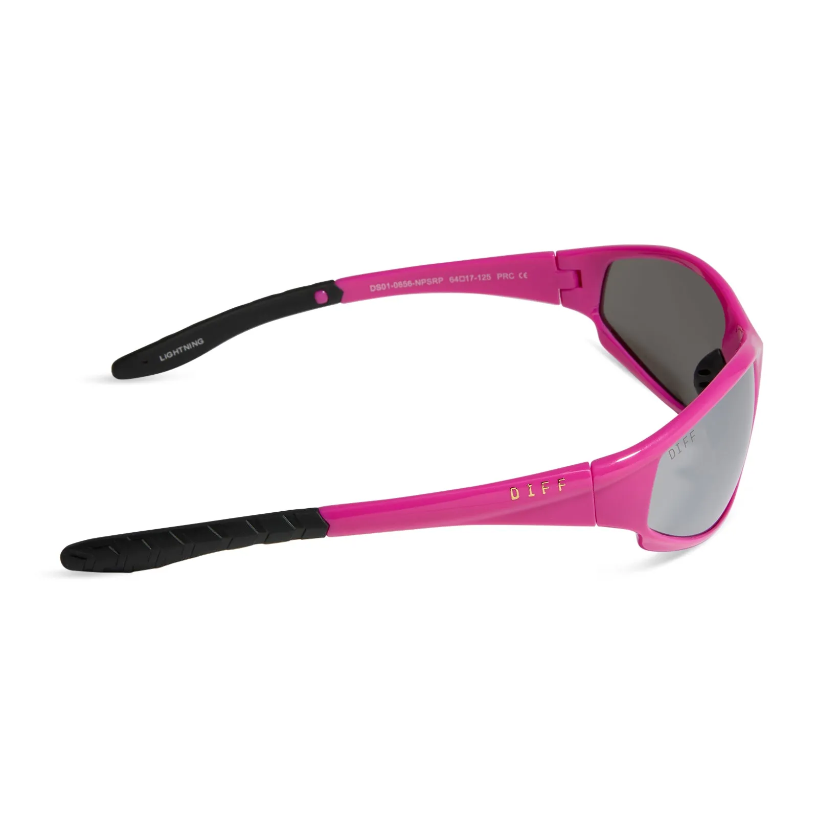 LIGHTNING - NEON PINK   SILVER MIRROR   POLARIZED SUNGLASSES