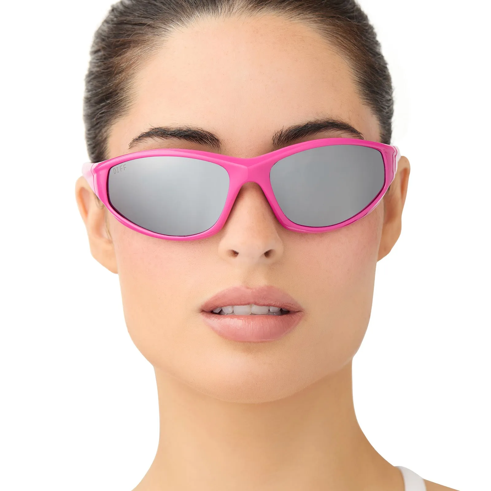 LIGHTNING - NEON PINK   SILVER MIRROR   POLARIZED SUNGLASSES