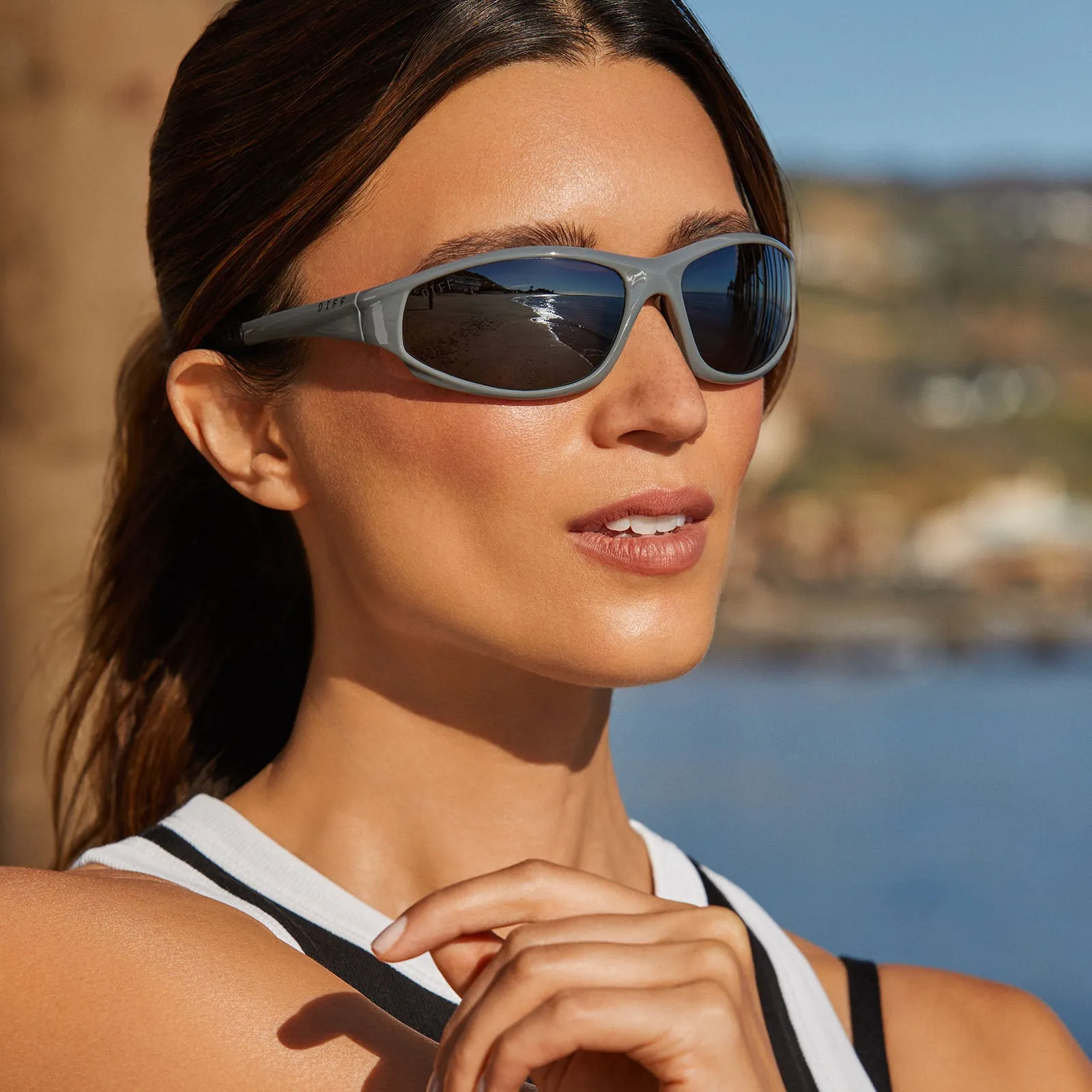 LIGHTNING - SLATE GREY   GREY W/ SILVER FLASH   POLARIZED SUNGLASSES