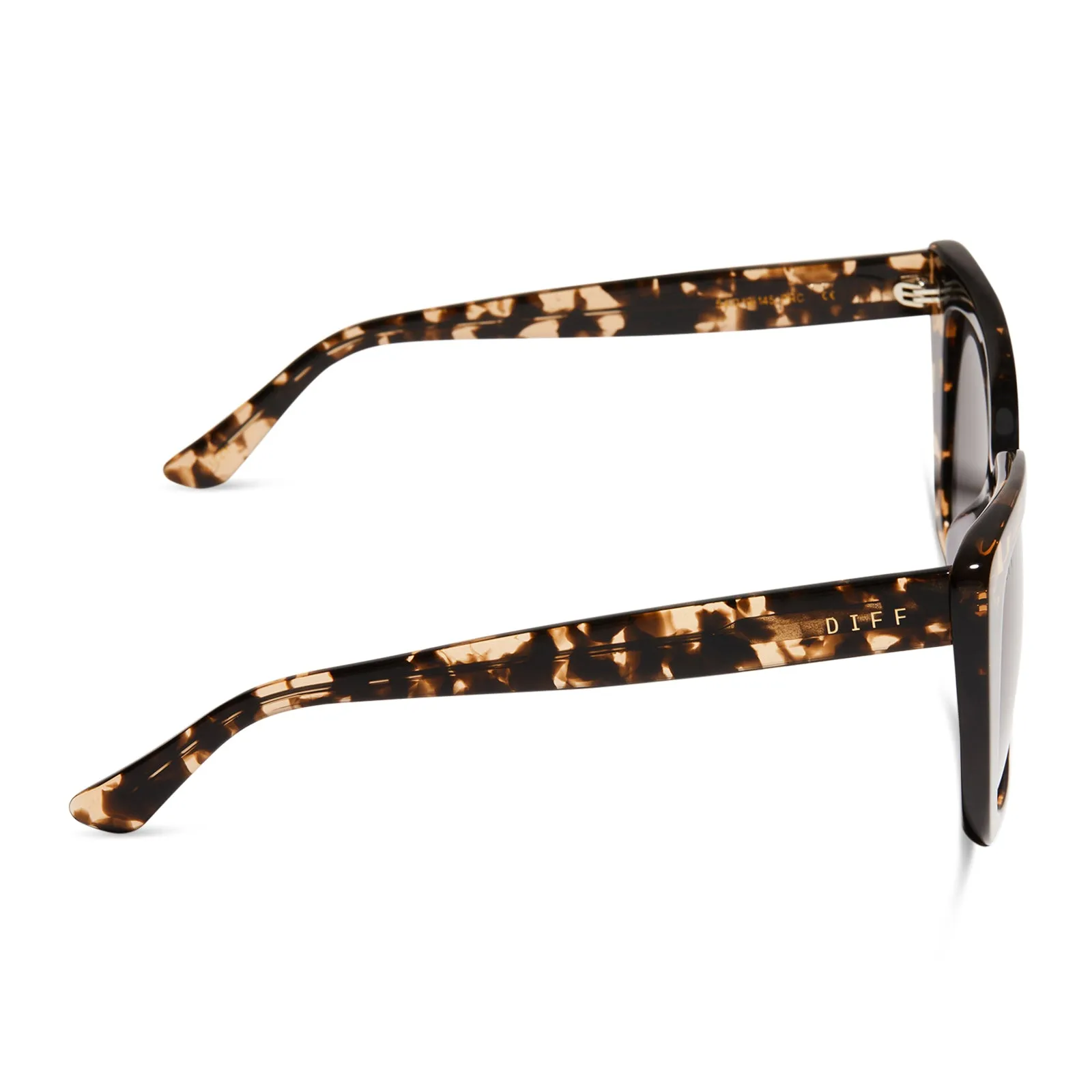 LIZZY - ESPRESSO TORTOISE   GREY   POLARIZED SUNGLASSES