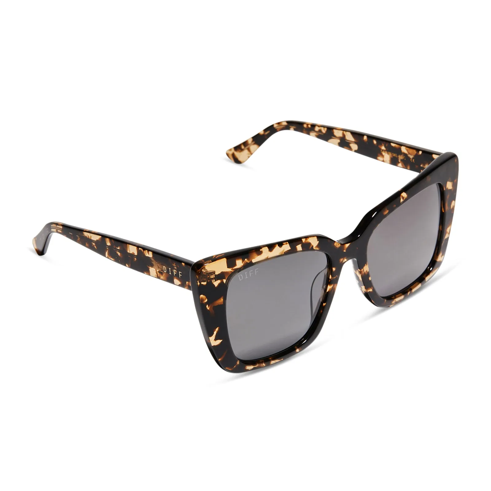 LIZZY - ESPRESSO TORTOISE   GREY   POLARIZED SUNGLASSES