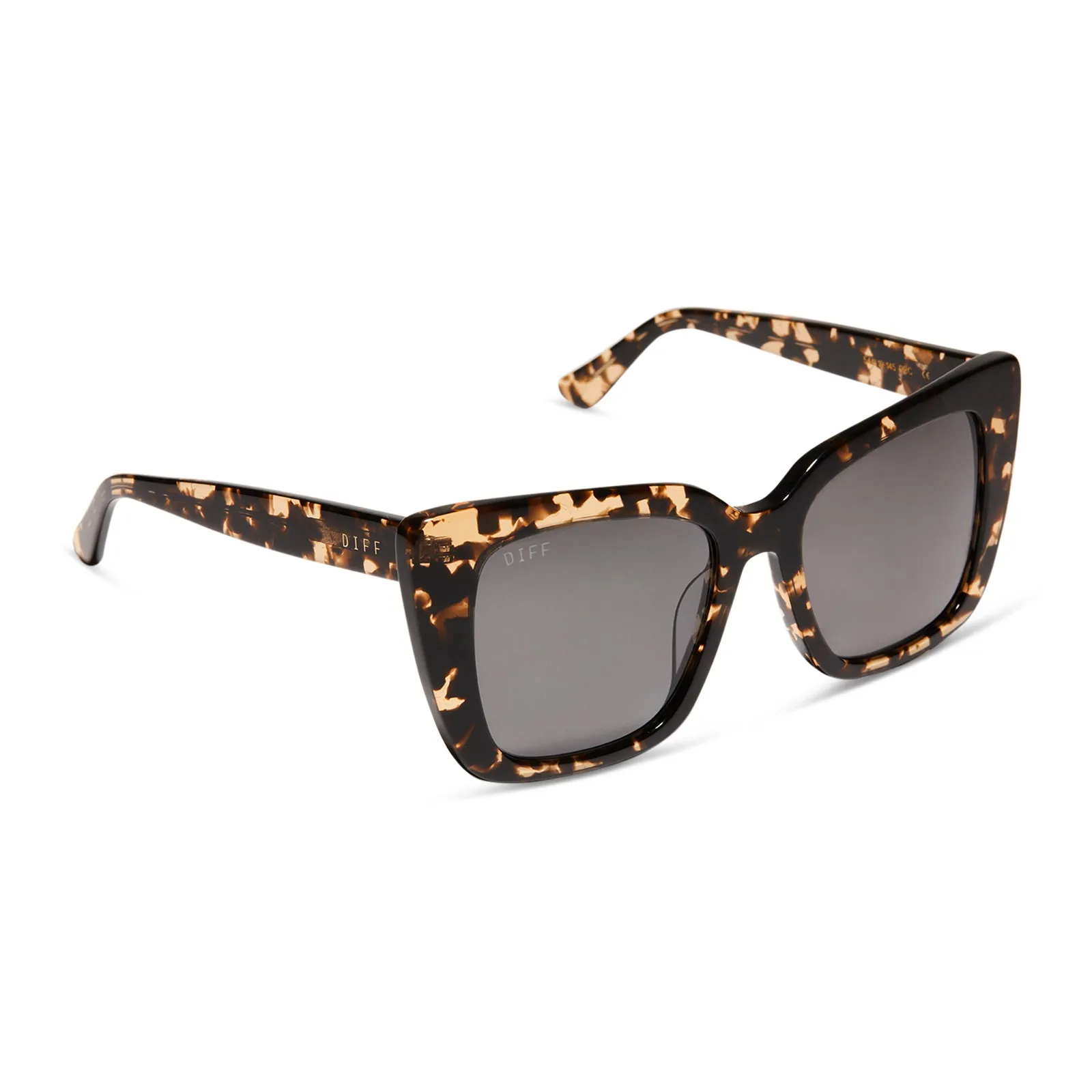 LIZZY - ESPRESSO TORTOISE   GREY   POLARIZED SUNGLASSES