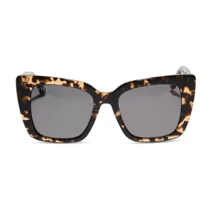LIZZY - ESPRESSO TORTOISE   GREY   POLARIZED SUNGLASSES