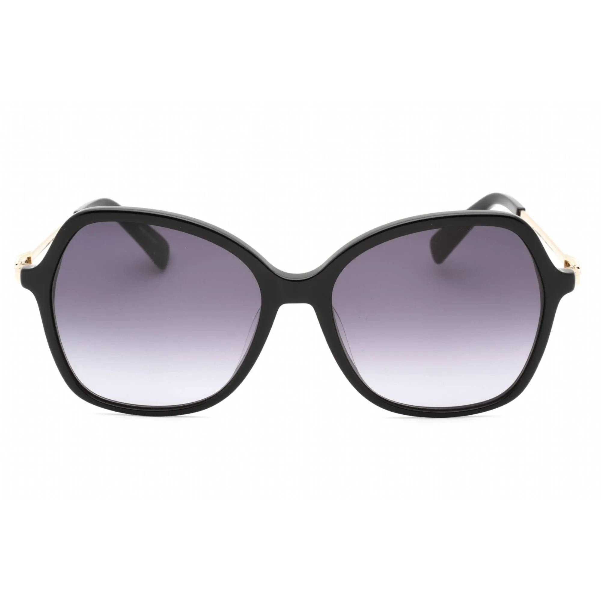 Longchamp Women's Sunglasses - Gradient Purple Lens Black Oversized Frame | LO705S 001