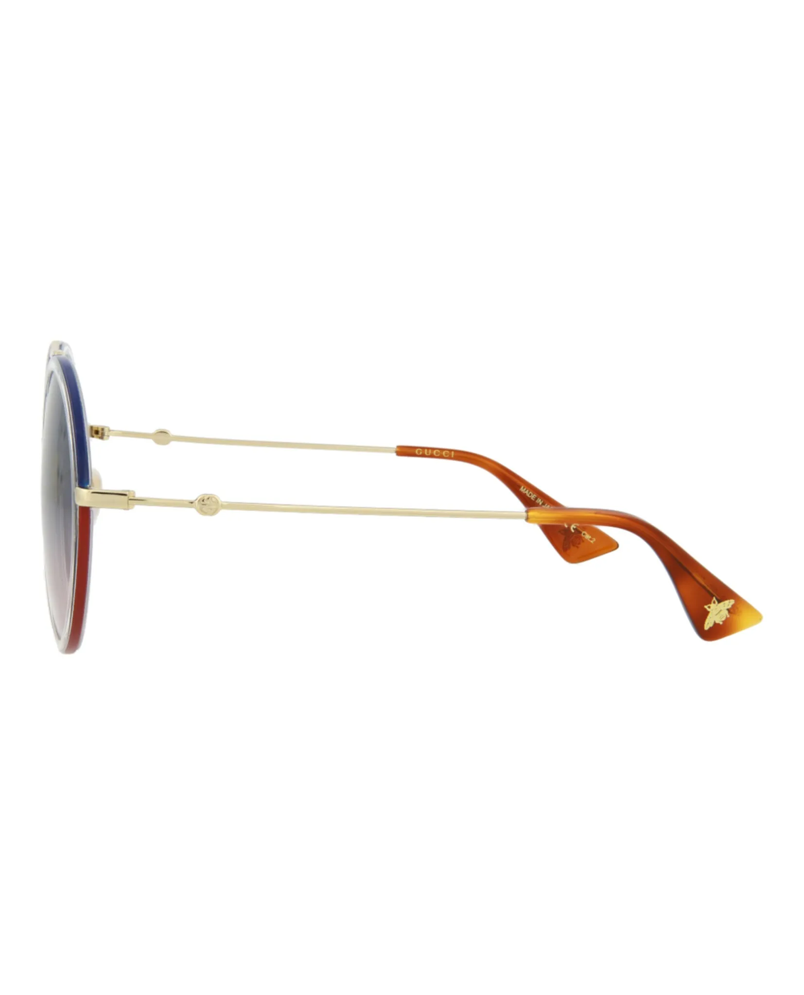 Oval-Frame Metal Sunglasses