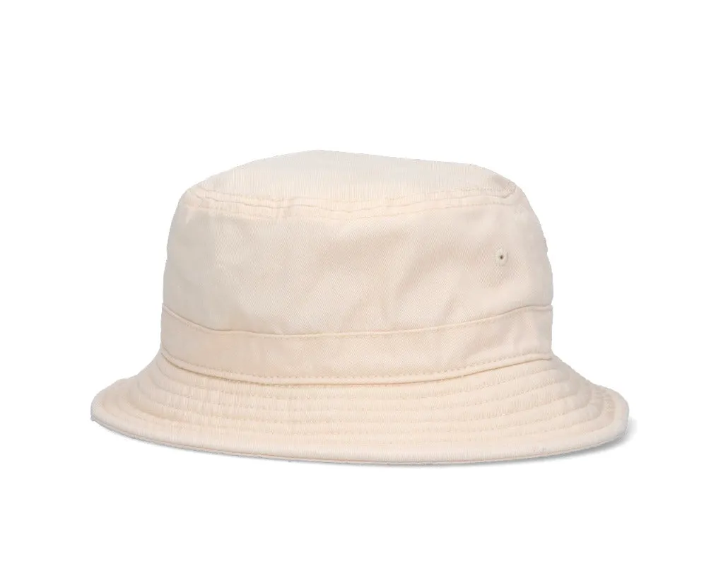Palm Angels Logo Embroidered Flat Crown Bucket Hat
