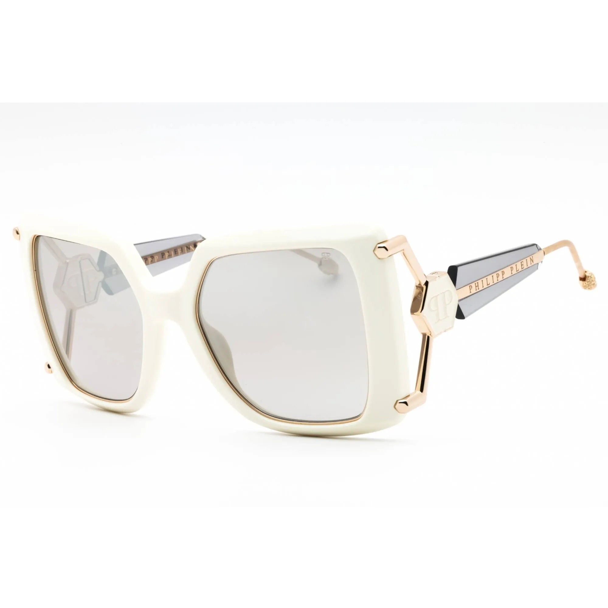 Philipp Plein Women's Sunglasses - Shiny Full Cream Oversized Frame | SPP121S 3GFX