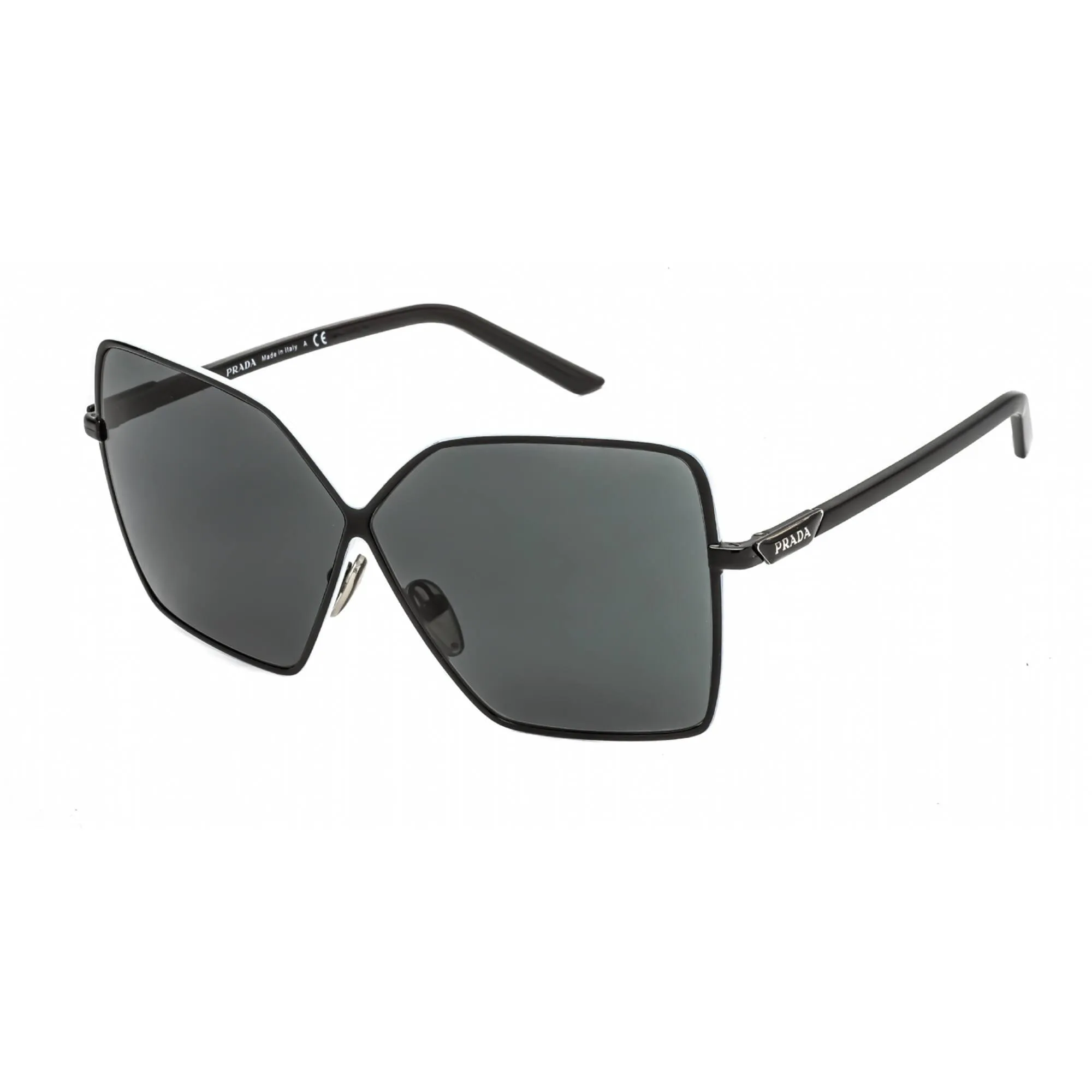 Prada Women's Sunglasses - Full Rim Black Metal Oversized Frame | 0PR 50YS 1AB5S0