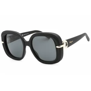 Salvatore Ferragamo Women's Sunglasses - Oversized Frame Blue Grey Lens | SF1058S 002
