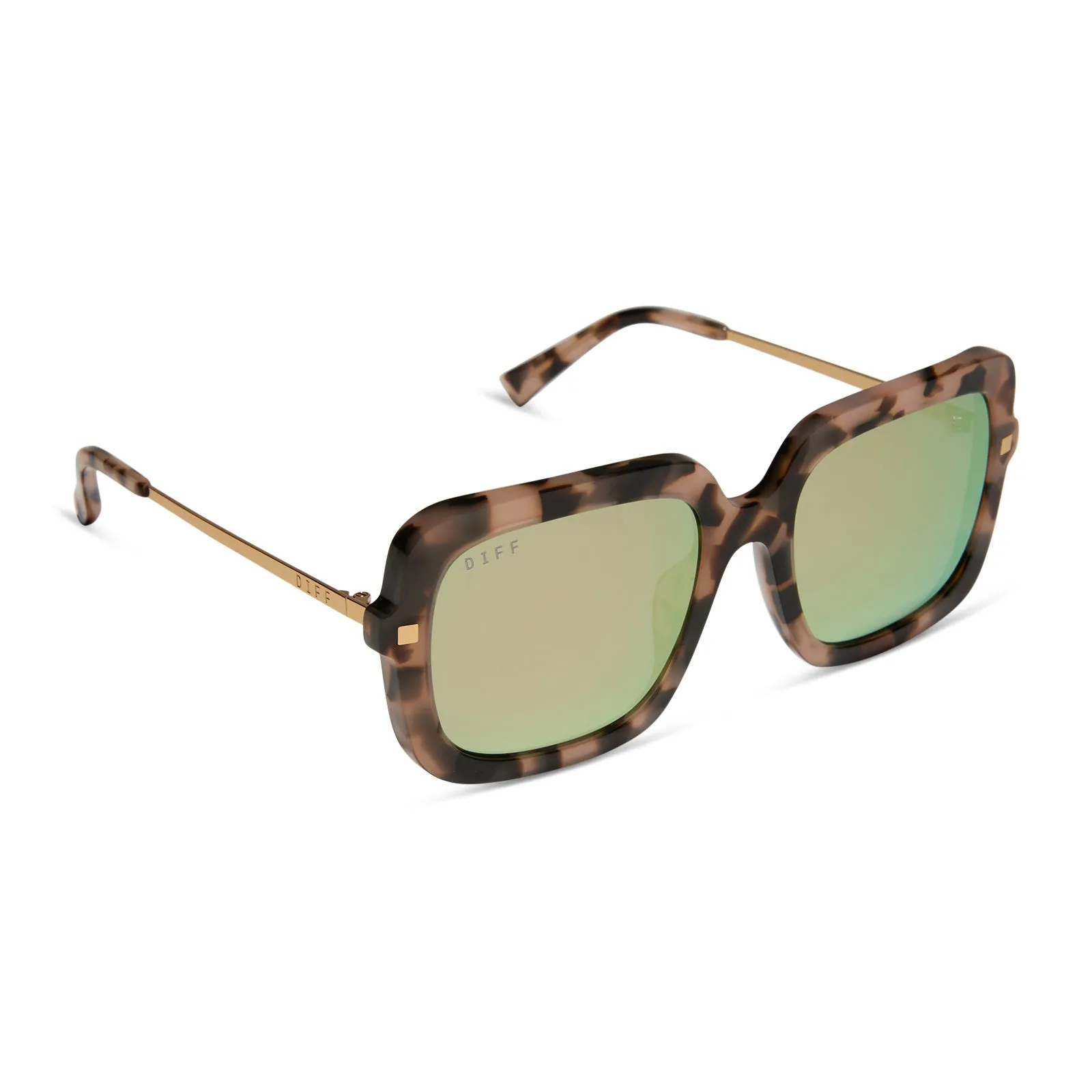 SANDRA - HIMALAYAN TORTOISE   TAUPE MIRROR SUNGLASSES