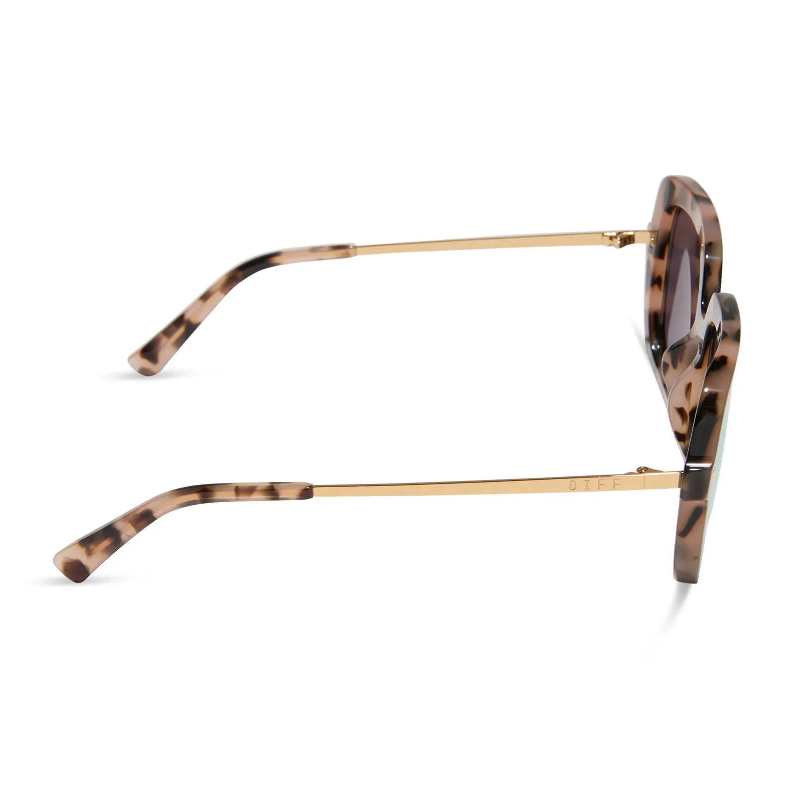 SANDRA - HIMALAYAN TORTOISE   TAUPE MIRROR SUNGLASSES