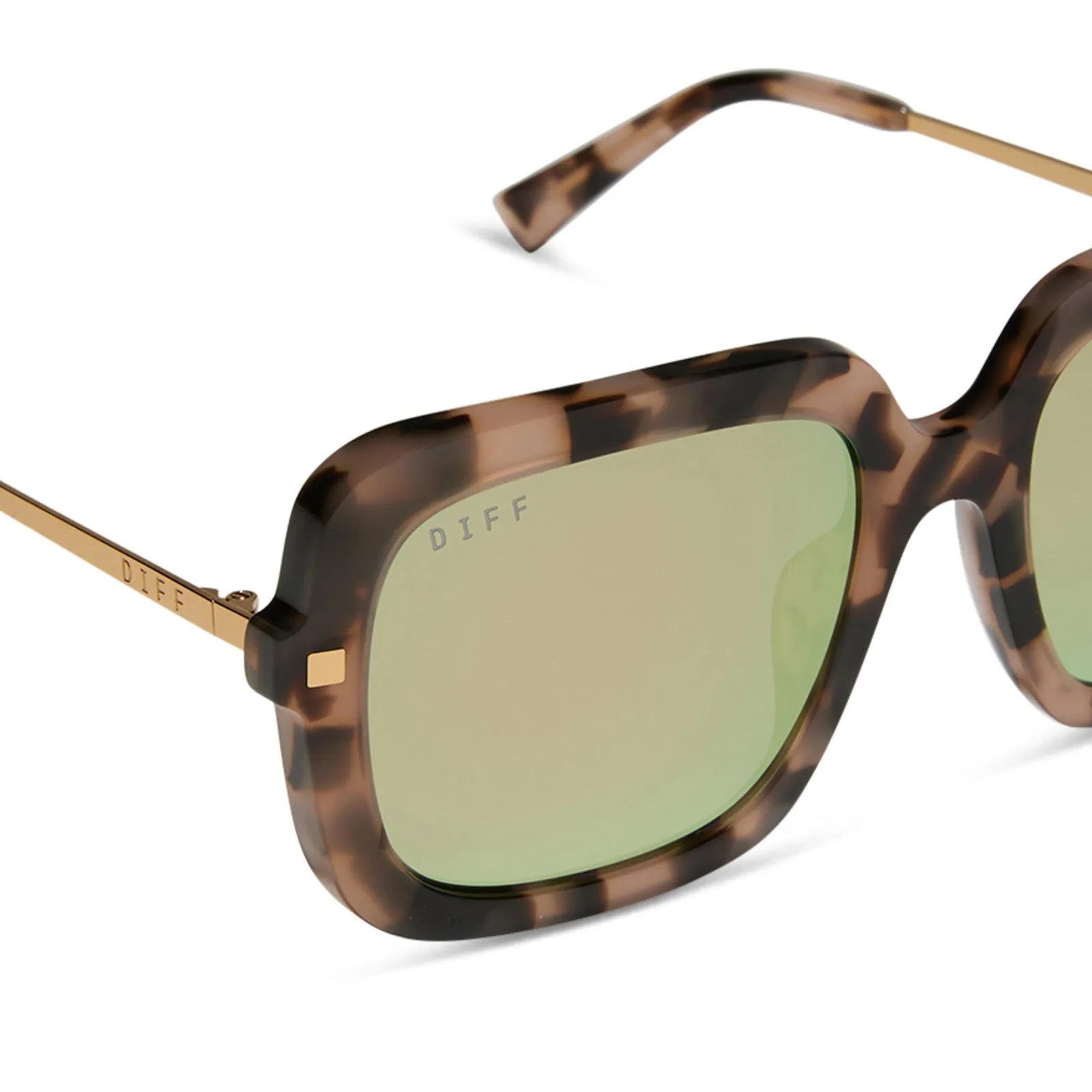 SANDRA - HIMALAYAN TORTOISE   TAUPE MIRROR SUNGLASSES