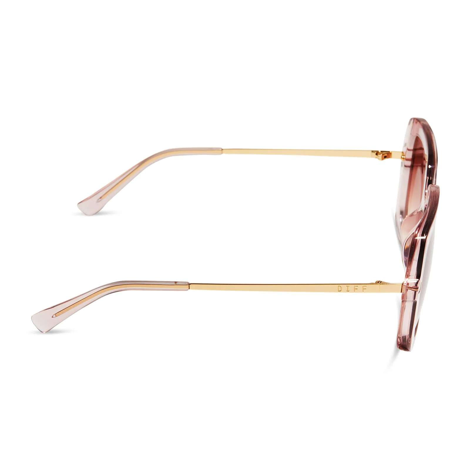 SANDRA - LIGHT PINK CRYSTAL   DUSK GRADIENT SUNGLASSES