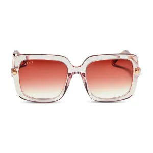 SANDRA - LIGHT PINK CRYSTAL   DUSK GRADIENT SUNGLASSES