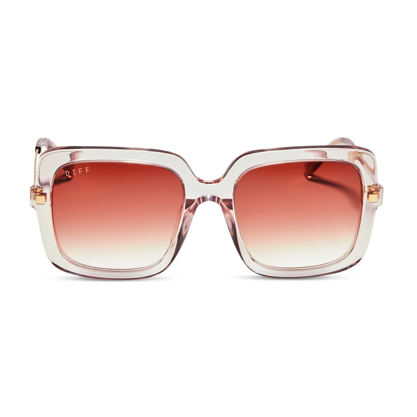 SANDRA - LIGHT PINK CRYSTAL   DUSK GRADIENT SUNGLASSES