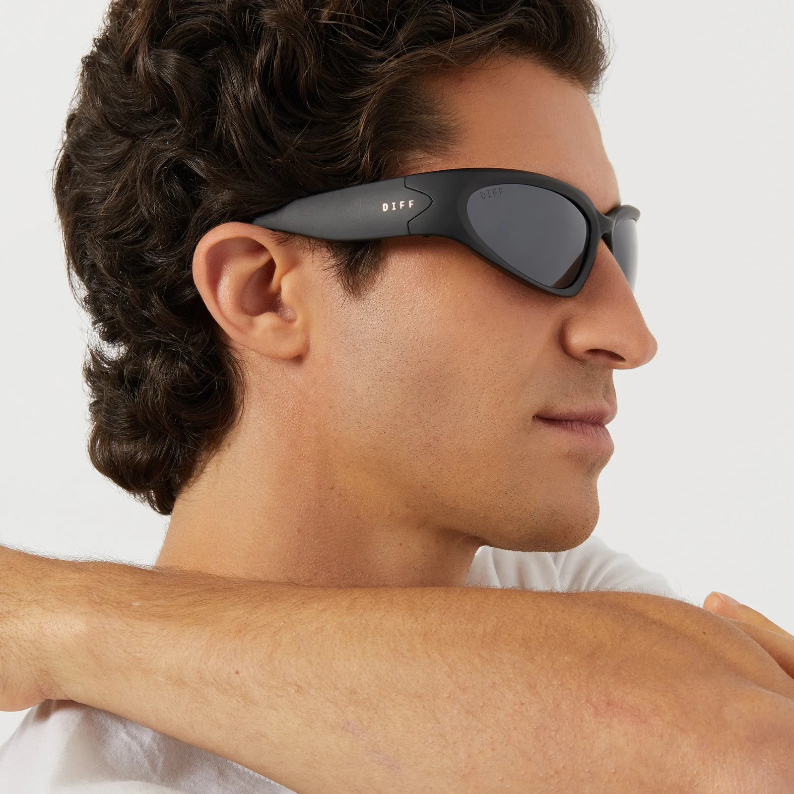 SIDE OUT - MATTE BLACK   GREY W/ SILVER FLASH   POLARIZED SUNGLASSES