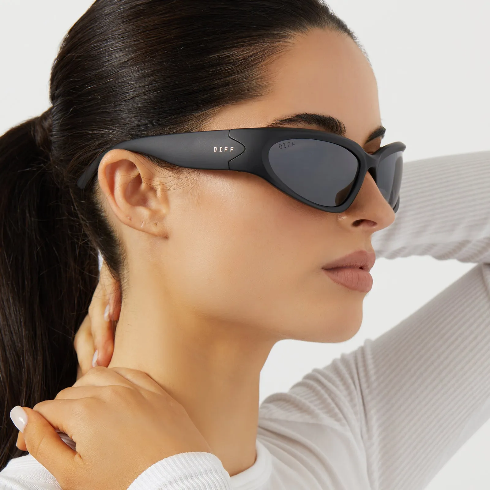 SIDE OUT - MATTE BLACK   GREY W/ SILVER FLASH   POLARIZED SUNGLASSES