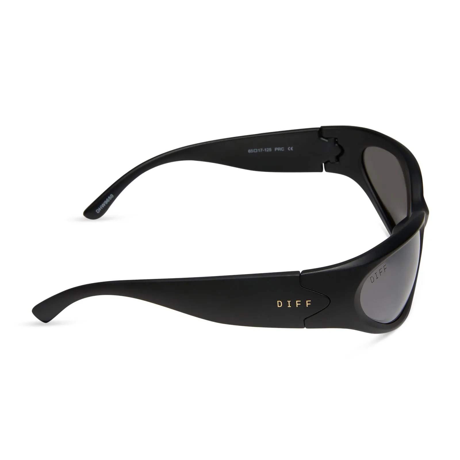 SIDE OUT - MATTE BLACK   GREY W/ SILVER FLASH   POLARIZED SUNGLASSES