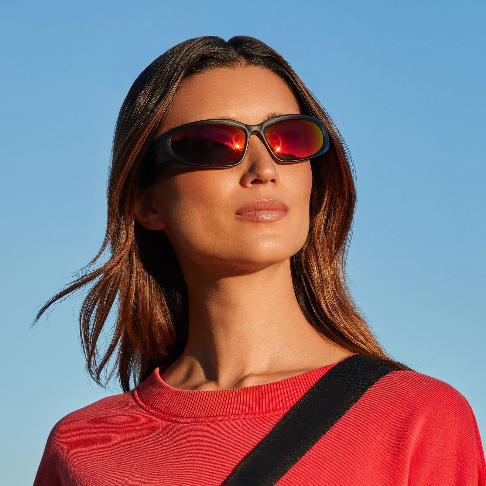 SIDE OUT - MATTE BLACK   SUNSET MIRROR   POLARIZED SUNGLASSES