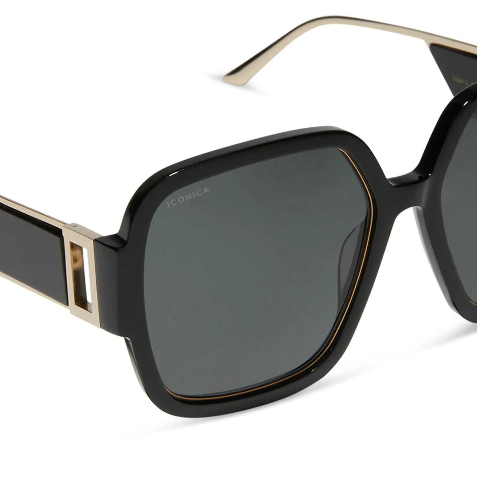TINA II - BLACK   GREY   POLARIZED SUNGLASSES