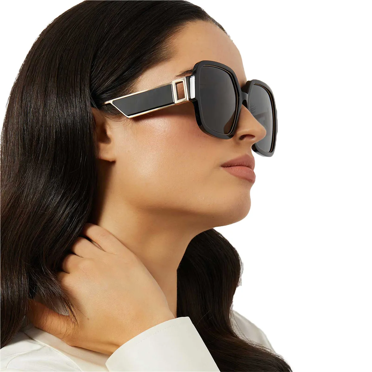 TINA II - BLACK   GREY   POLARIZED SUNGLASSES