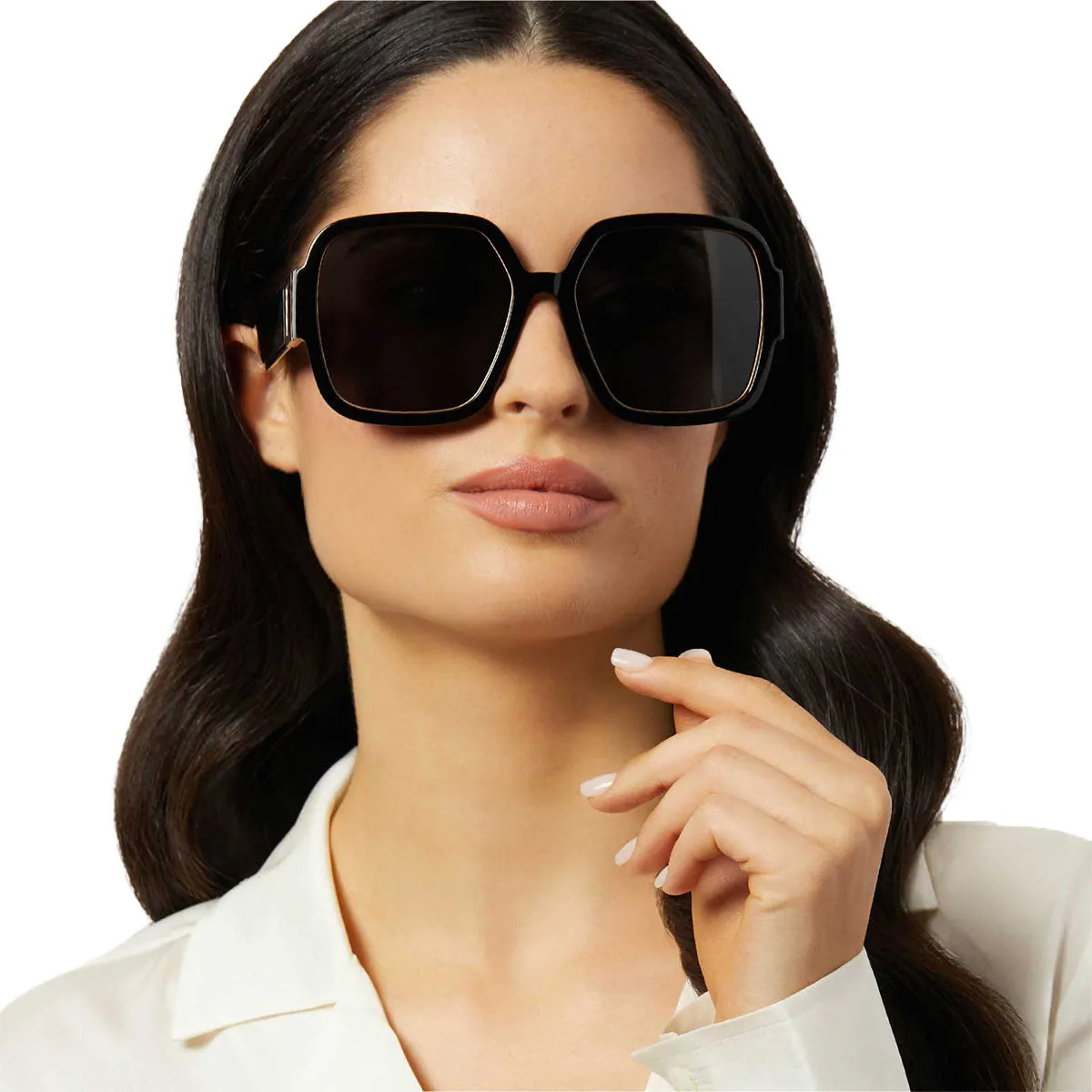 TINA II - BLACK   GREY   POLARIZED SUNGLASSES