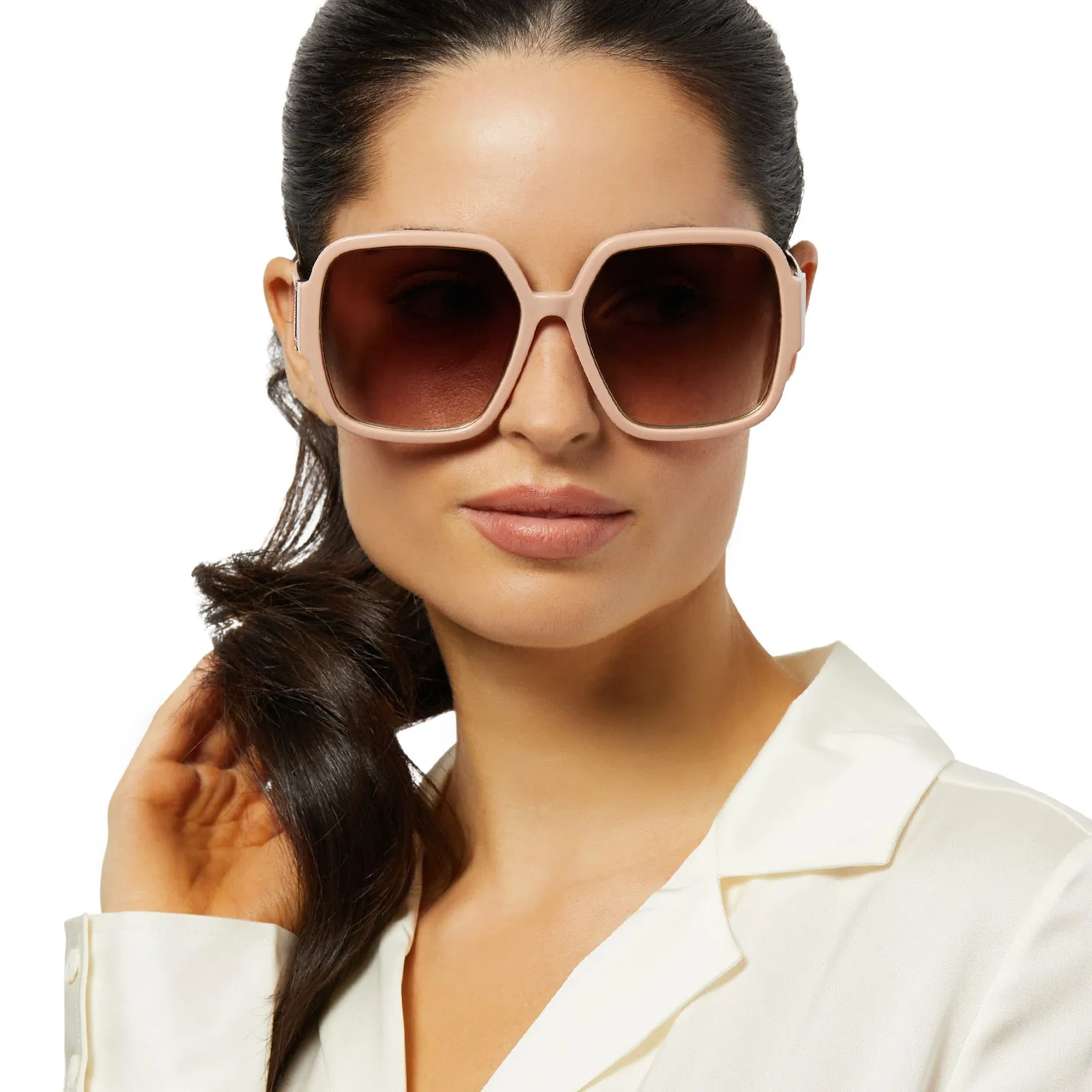 TINA II - NUDE   BROWN GRADIENT   POLARIZED SUNGLASSES