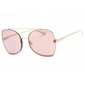 Tom Ford Women's Sunglasses - Gold Metal Oversized Shape Frame Pink Lens | FT0656 28Z
