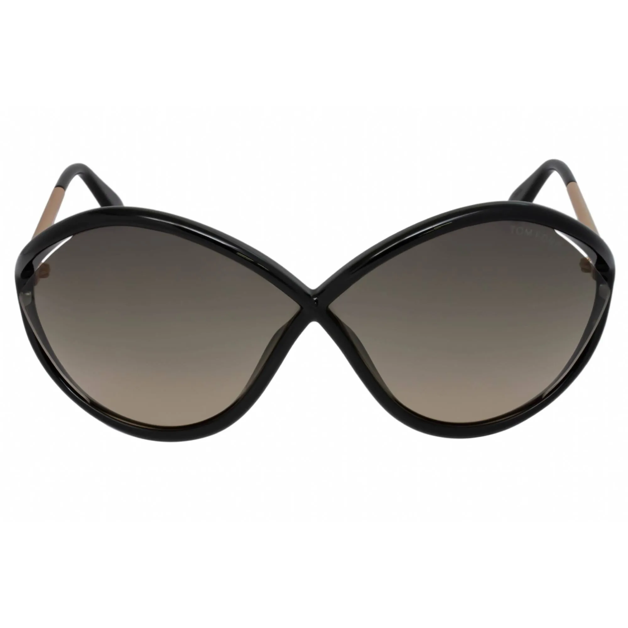 Tom Ford Women's Sunglasses - Shiny Black Plastic Oversized Full Rim | FT0528 01B