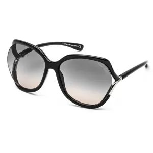 Tom Ford Women's Sunglasses - Shiny Black Plastic Oversized Full Rim | FT0578 01B