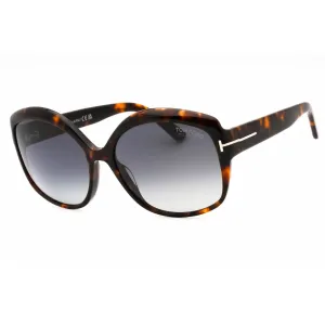 Tom Ford Women's Sunglasses - Shiny Havana Oversized Plastic Frame | FT0919 55D