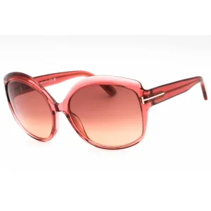 Tom Ford Women's Sunglasses - Shiny Pink Oversized Frame Bordeaux Lens | FT0919 72T