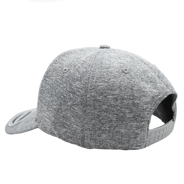 UFLEX 6 Panel Snapback Curved Cap - Grey Melange