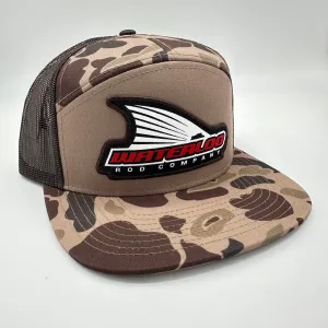 Waterloo Bark Duck Camo/Brown Flat Bill Snap Back - Tails Up Logo
