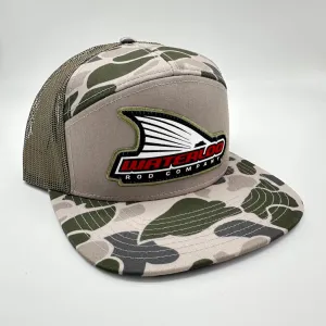 Waterloo Marsh Duck Camo/Loden Flat Bill Snap Back - Tails Up Logo